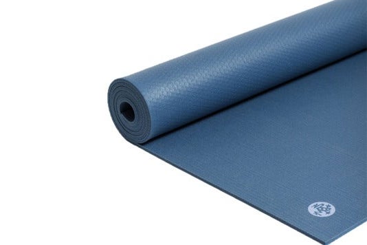 Blue yoga mat.